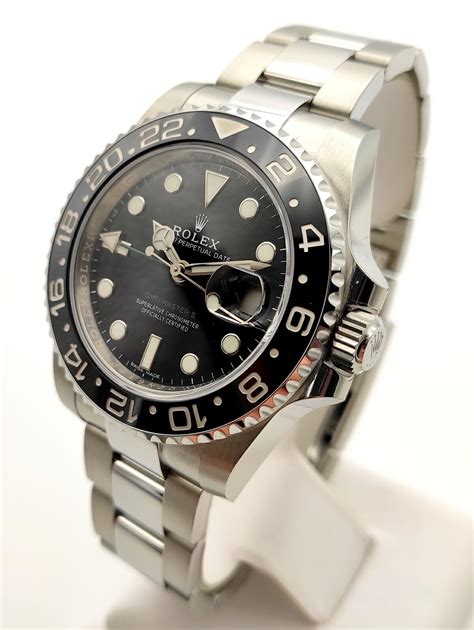 rolex gmt mastery ii black dial stainless steel|rolex gmt master price.